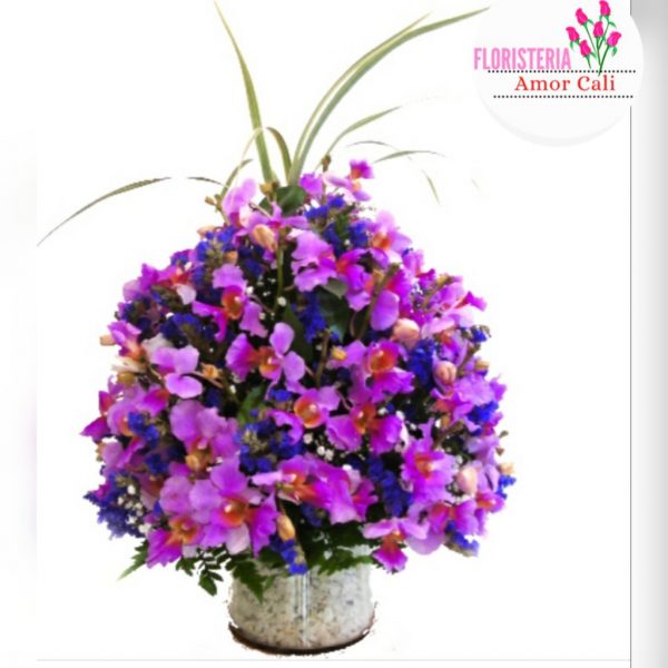 Arreglo floral en orquídeas