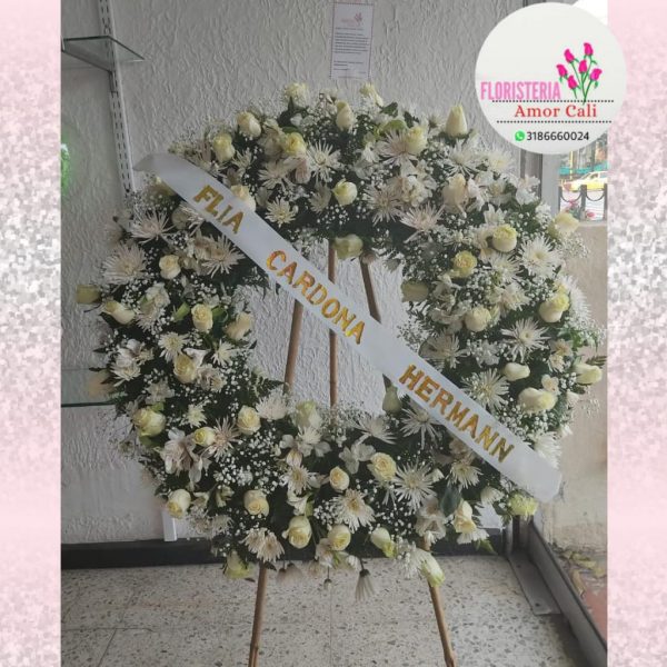 corona funebre redonda