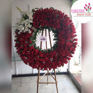 corona fúnebre redonda