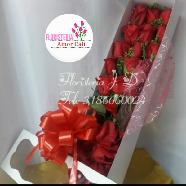 caja de rosas