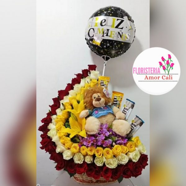 canasta floral grande