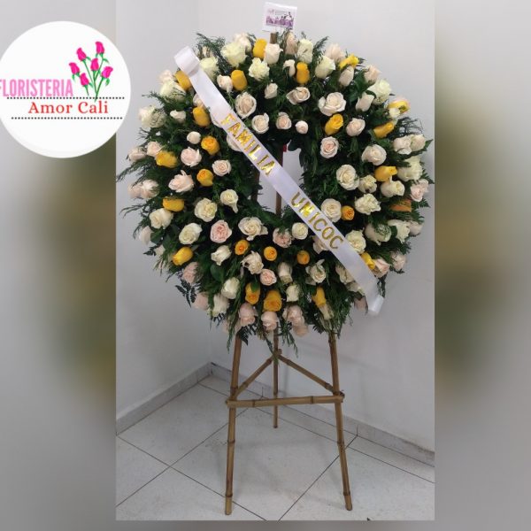 corona fúnebre redonda