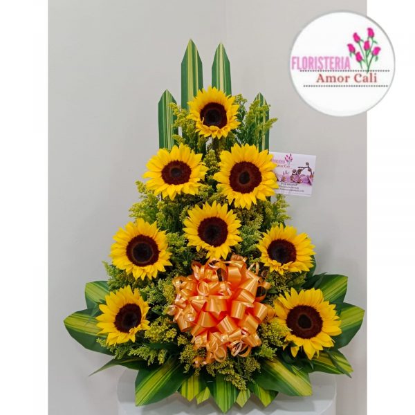 Arreglo floral de girasoles