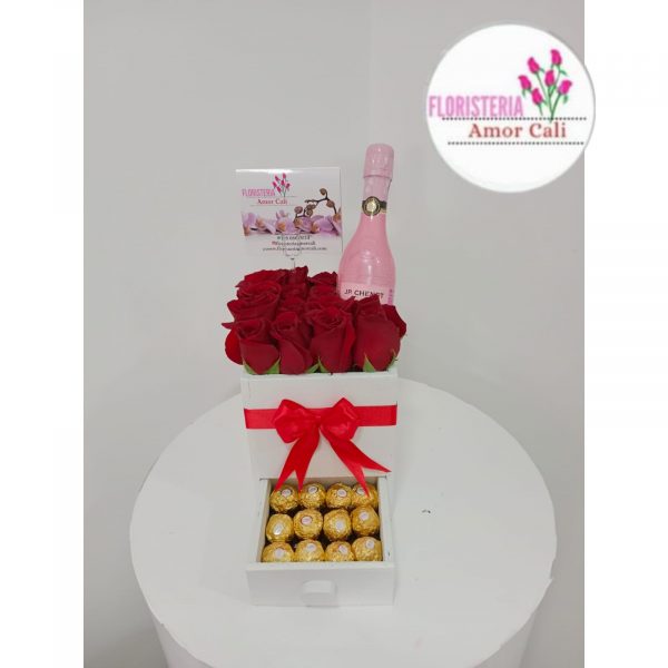 detalle con rosas chocolates y li